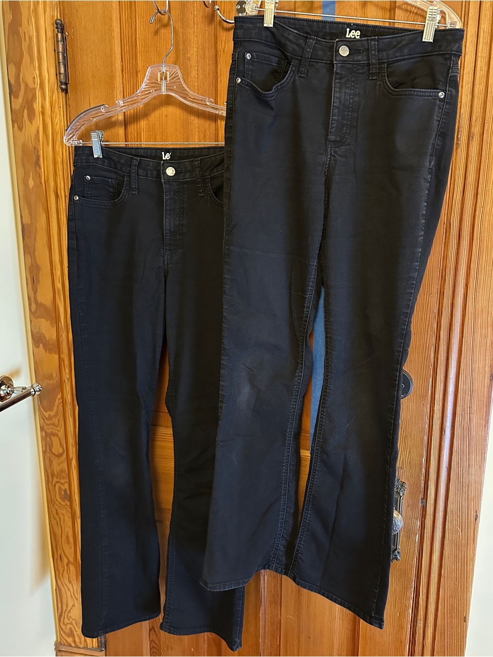 2 pairs - Lee Riders Women's Black Boot Cut Jeans size 8 average